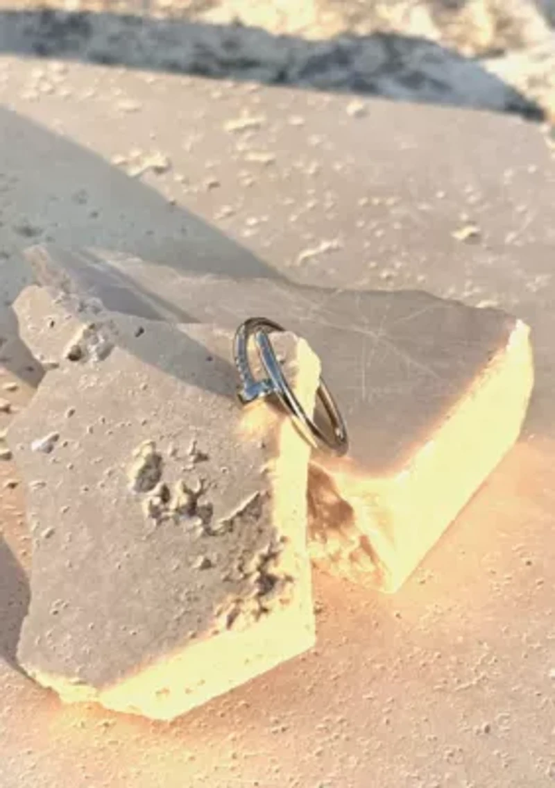 Silver Plated Nail Ring