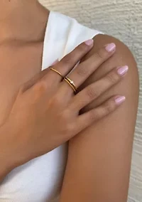 Tarnish Resistant 18k Gold Plated 3-Ring Set