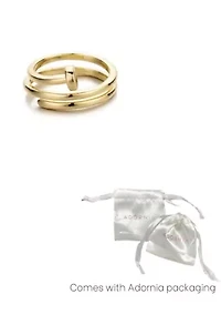 14k Gold Plated Nail Double Wrap Ring