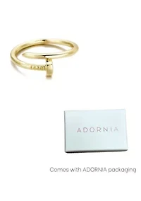 14k Yellow Gold Plated Nail Ring