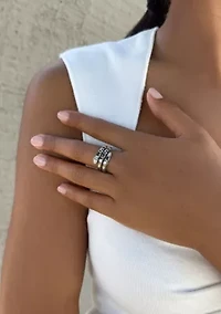 Silver Plated Snake Double Wrap Ring