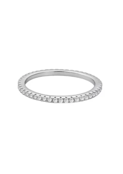 .925 Sterling Silver CZ Eternity Band Ring