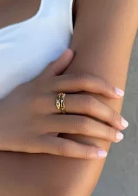 14k Gold Plated Snake Wrap Ring
