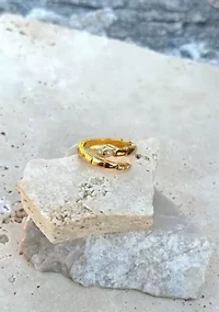 14k Gold Plated Snake Wrap Ring