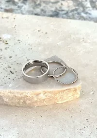Tarnish Resistant Silver 3-Ring Set