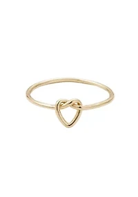 14k Gold Plated Heart Knot Ring