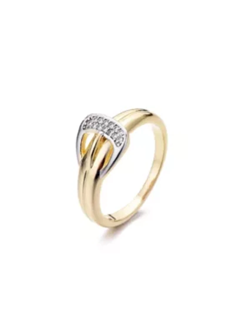 14k Gold Plated Buckle Ring