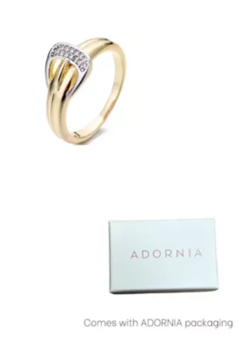 14k Gold Plated Buckle Ring