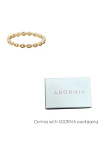 14k Gold Plated CZ Marquis Eternity Band Ring