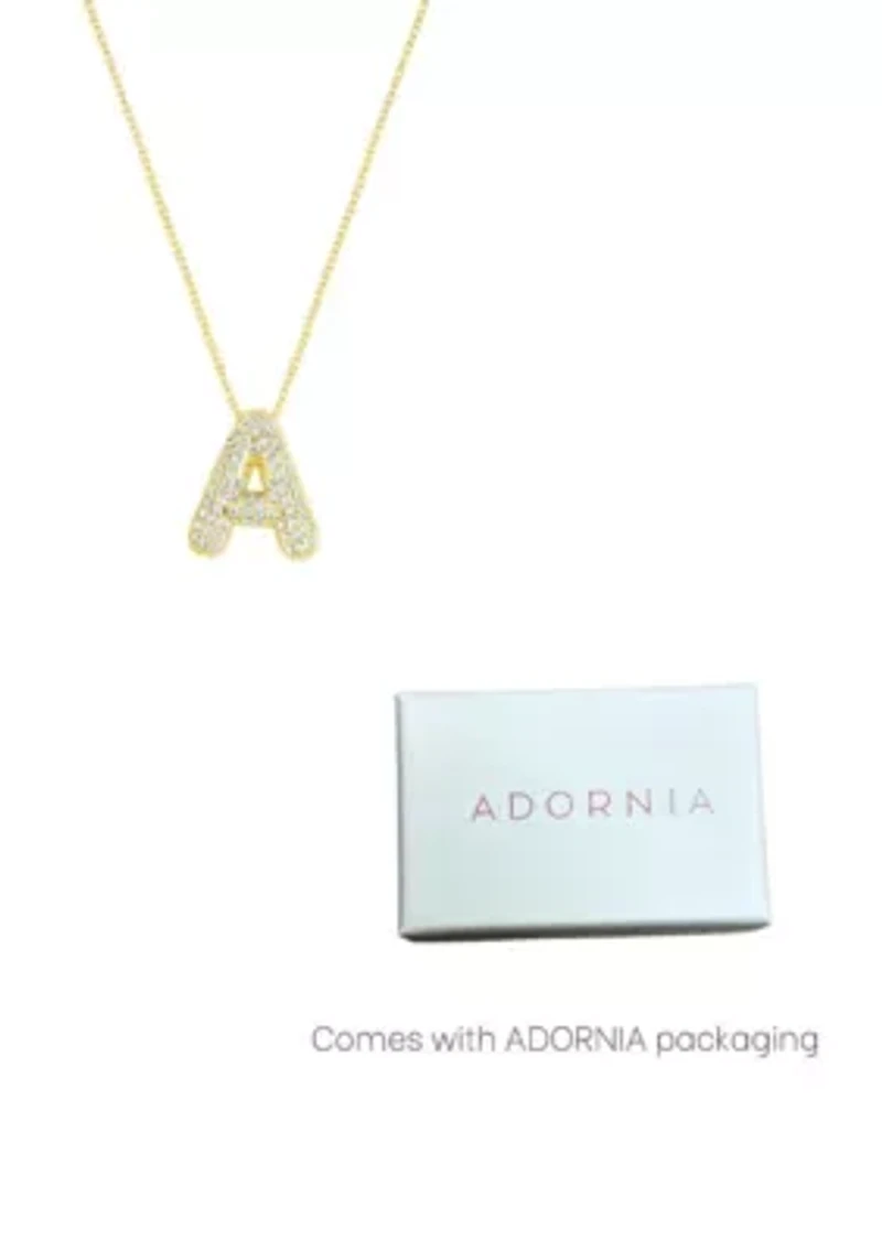 14k Gold Plated Pave Bubble Letter