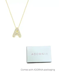 14k Gold Plated Pave Bubble Letter