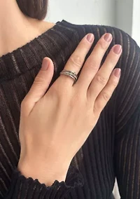 Silver Plated Connected 3-Piece Ring Stack