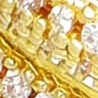14k Gold Plated Double Wrap CZ Nail Ring