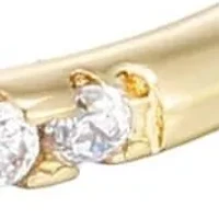 14k Gold Plated CZ Overlap Band