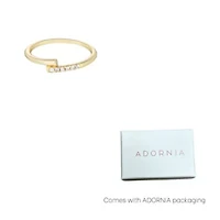 14k Gold Plated CZ Overlap Band
