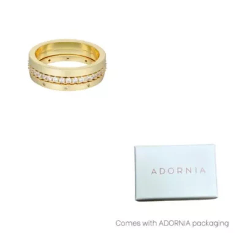 14k Gold Plated 3-Band CZ Set