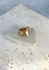 Tarnish Resistant 18k Gold Plated Split Statement Ring