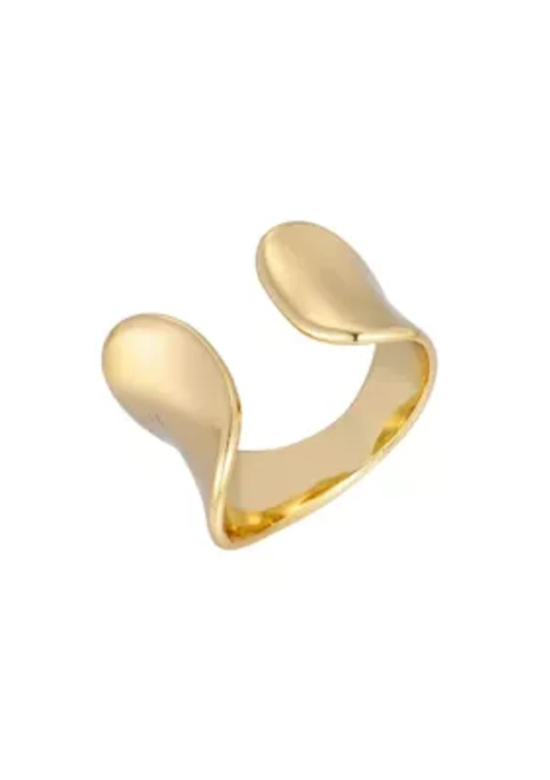 Tarnish Resistant 18k Gold Plated Split Statement Ring