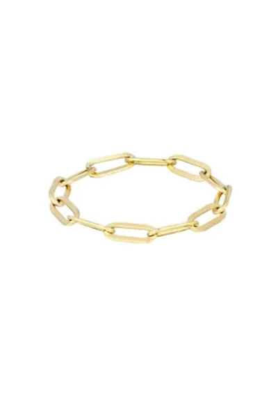 Tarnish Resistant 18k Gold Plated Flexible Paperclip Link Ring