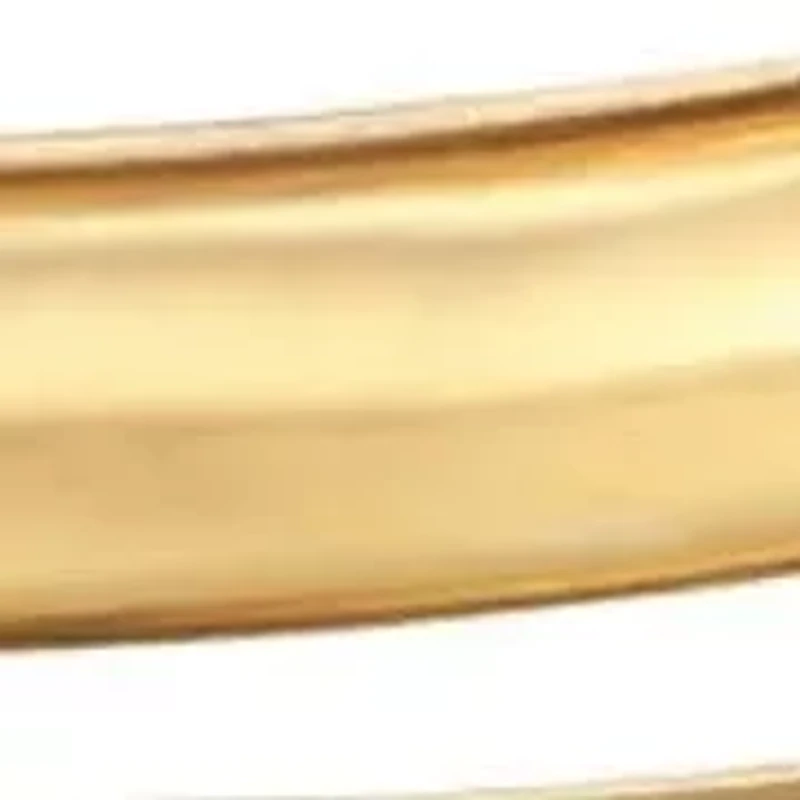 Tarnish Resistant 18k Gold Plated Three Band Connected Ring Set