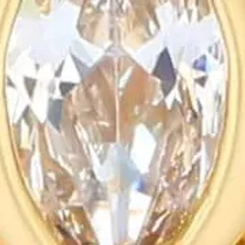 14k Gold Plated CZ 3-Deco Petals Ring