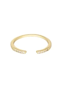 14k Gold Plated Open CZ Band