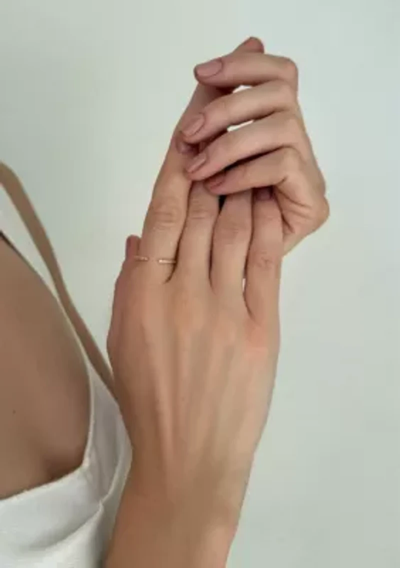 14k Gold Plated Open CZ Band