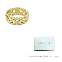 14k Gold Plated 3-Band Sandwich Ring