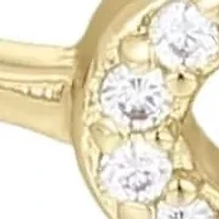 14k Gold Plated CZ Outline Clover Ring