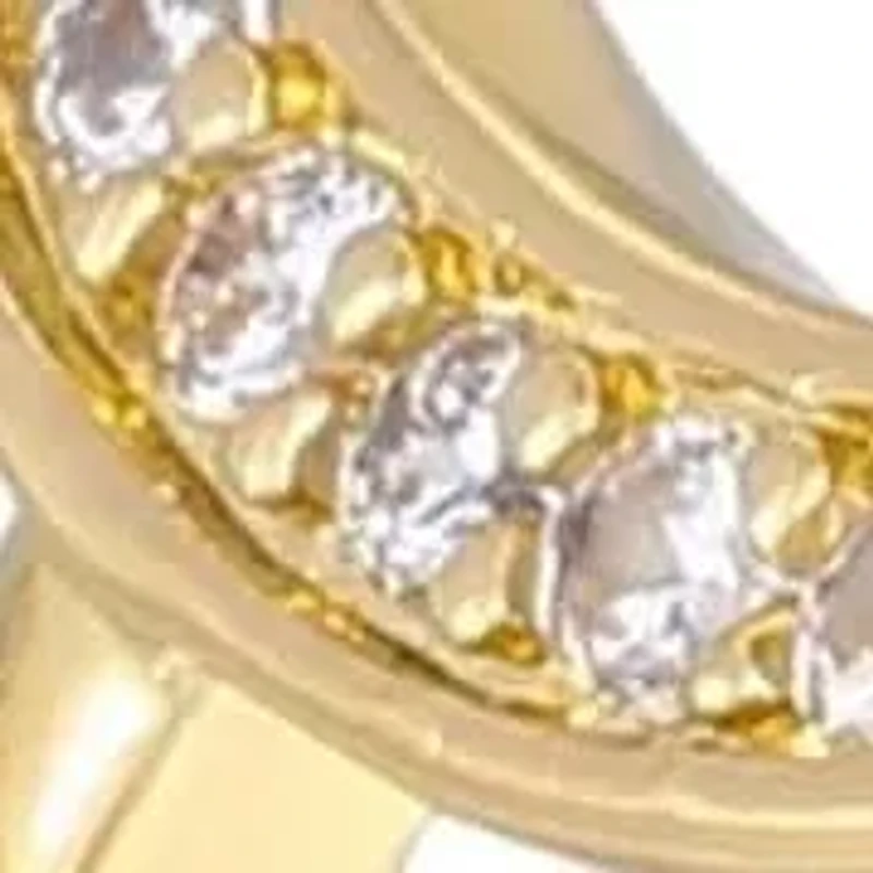 14k Gold Plated Adjustable Moon Star Ring