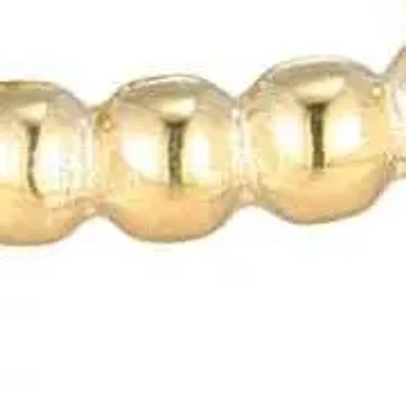 Tarnish Resistant 18k Gold Plated Set of Three Bead Rings