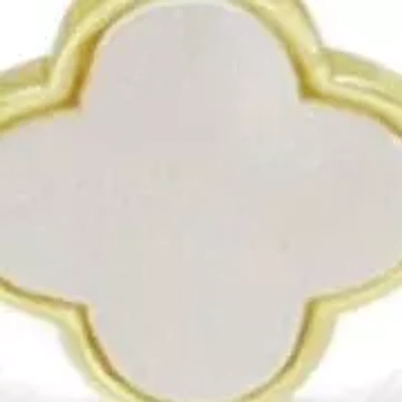 14k Gold Plate 5-Piece Clover Ring Set