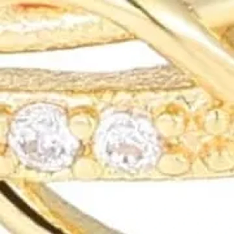 14k Gold Plated Knot CZ Ring