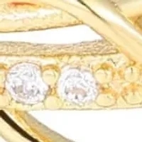 14k Gold Plated Knot CZ Ring