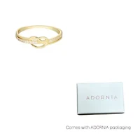 14k Gold Plated Knot CZ Ring