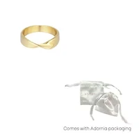 Tarnish Resistant 18k Gold Plated Twist Ring Band