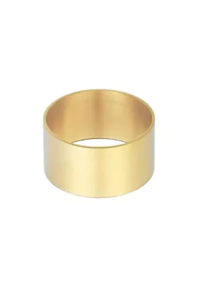 Tarnish Resistant 18k Gold Plated Tall Band