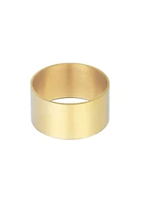 Tarnish Resistant 18k Gold Plated Tall Band