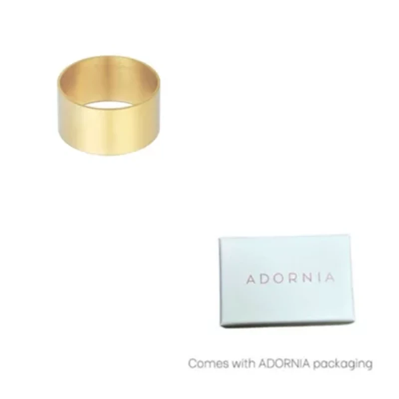 Tarnish Resistant 18k Gold Plated Tall Band