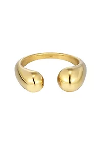 Tarnish Resistant 18k Gold Plated Hug Ring