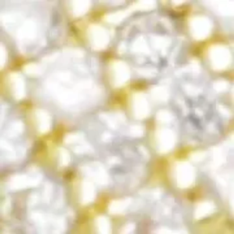 14k Gold Plated CZ Plate Ring