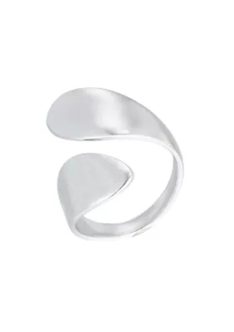 Tarnish Resistant Silver Overlap Petals Ring