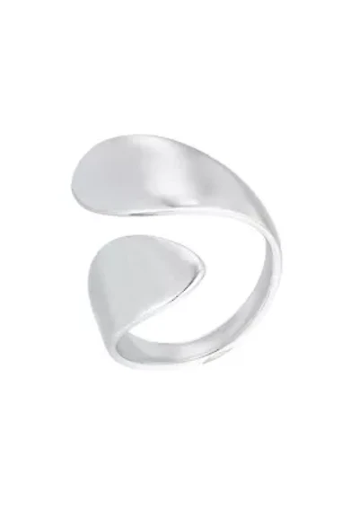 Tarnish Resistant Silver Overlap Petals Ring