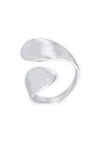 Tarnish Resistant Silver Overlap Petals Ring