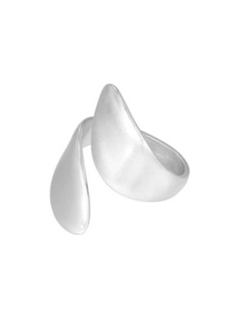 Tarnish Resistant Silver Overlap Petals Ring