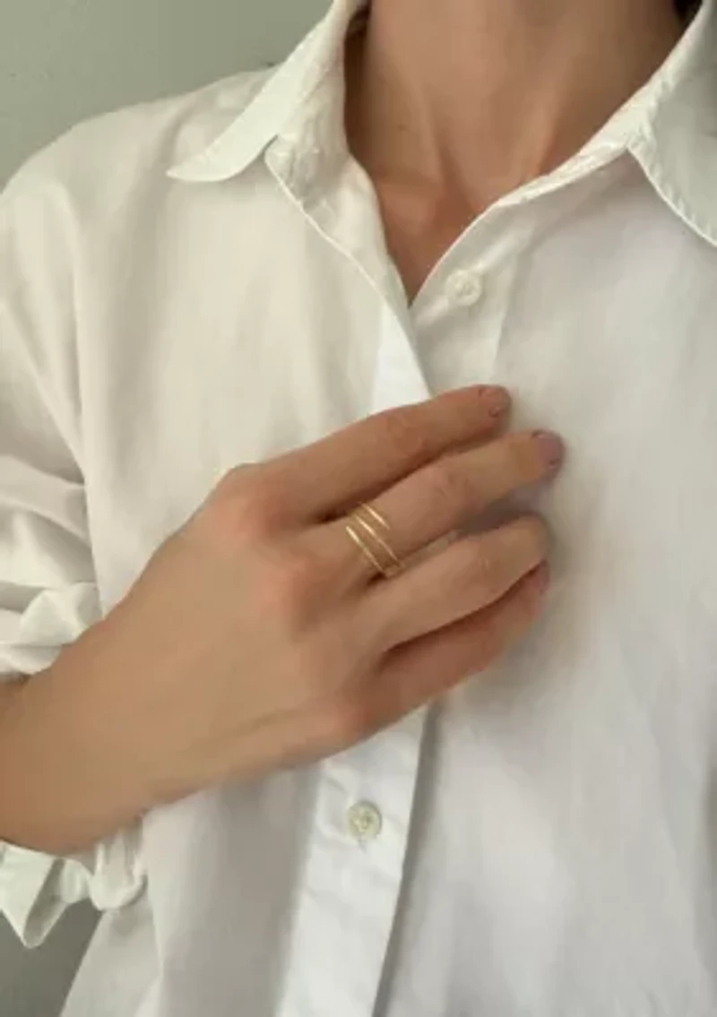 14k Gold Plated Adjustable Coil Wrap Ring