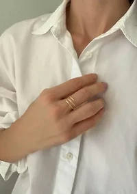 14k Gold Plated Adjustable Coil Wrap Ring