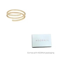 14k Gold Plated Adjustable Coil Wrap Ring