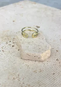14k Gold Plated Adjustable Safety Band Ring