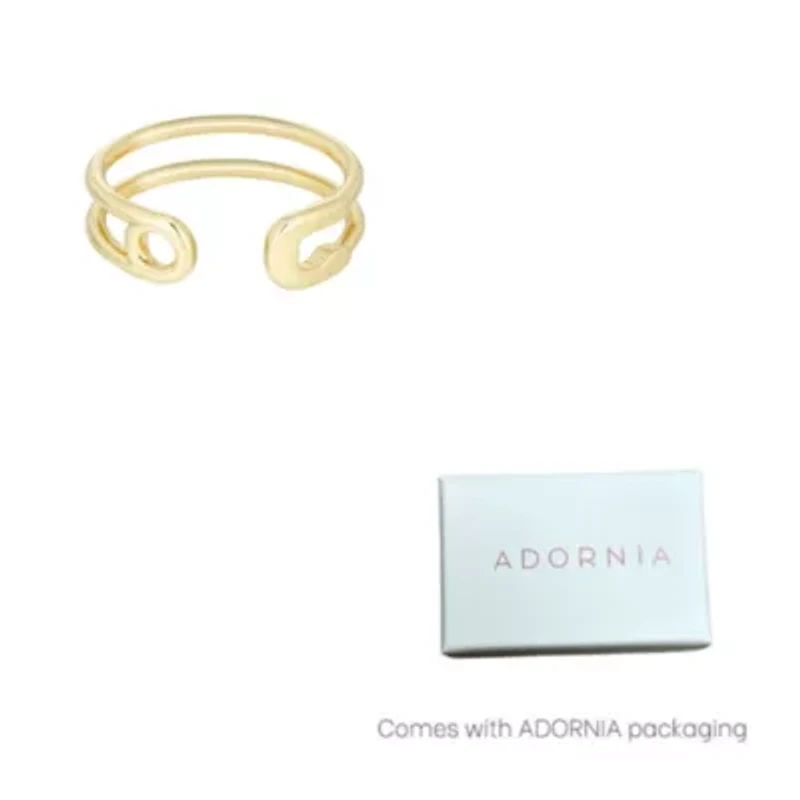 14k Gold Plated Adjustable Safety Band Ring